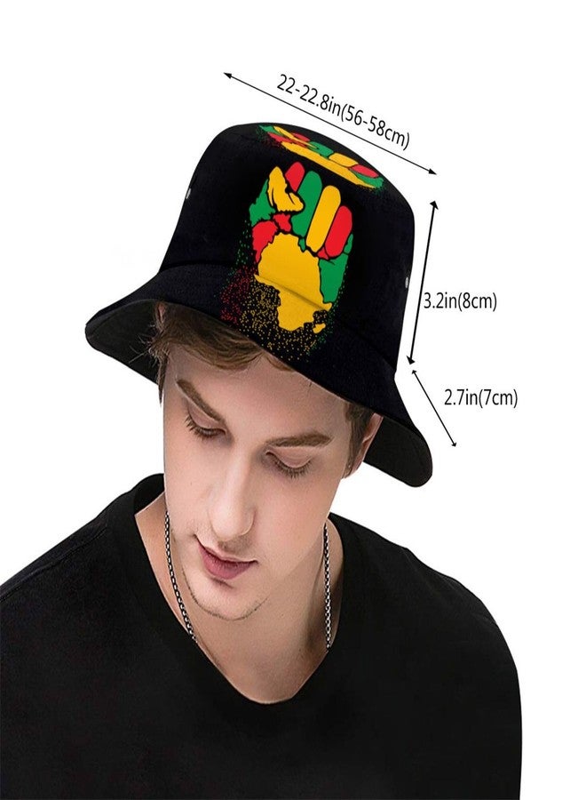 KKRMTUG Juneteenth Bucket Hat for Women Men African Black Freedom Fisherman Hats Summer Outdoor Travel Beach Sun Caps Unisex - Image 3
